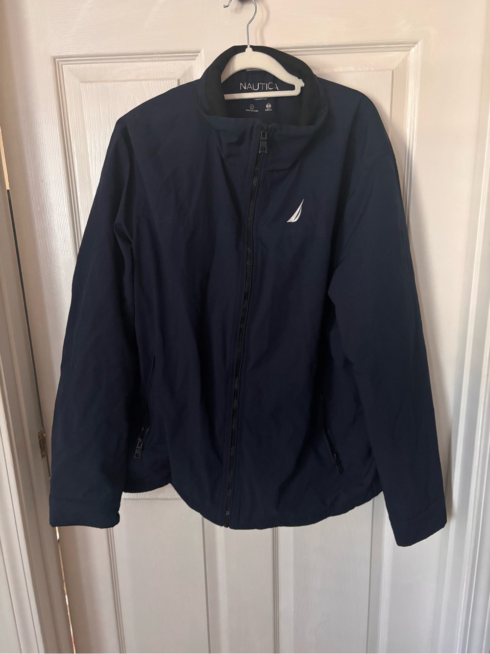 Nautica Men’s Dark Navy Zip-Front Windbreaker